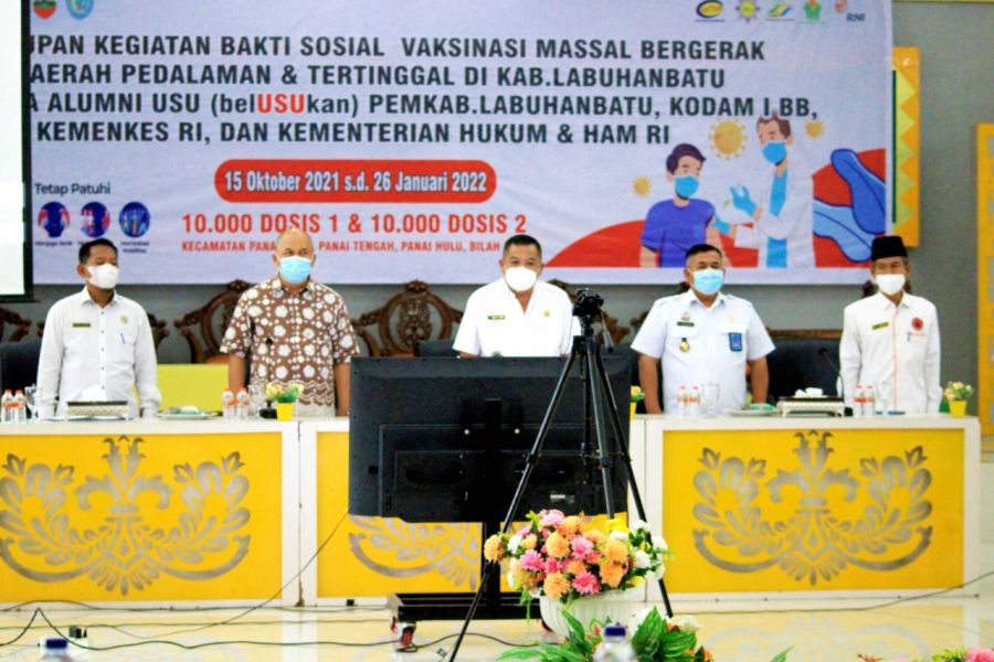 Program Vaksinasi Belusukan, Sekdakab Labuhanbatu : Berikan yang terbaik untuk Labuhanbatu