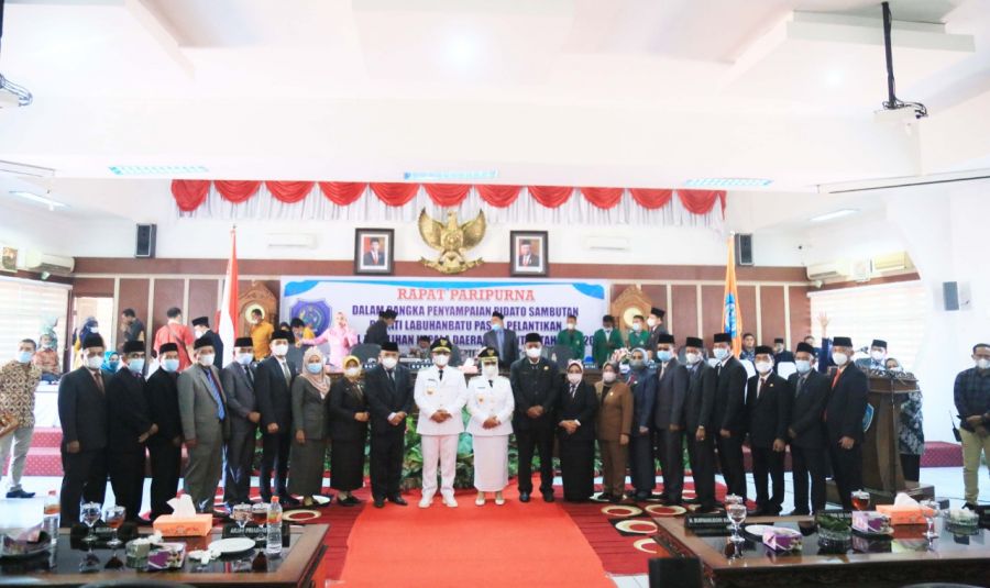 Sertijab Bupati dan Wakil Bupati Labuhanbatu Periode 2021-2024 Bupati Bacakan Pidato Pasca Pelantikan